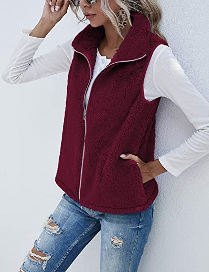 Chaleco Acolchado sin Mangas con Cuello Alto y Cierre - Image 34