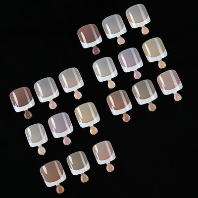 Uñas Postizas Cuadradas Cortas - 120 Piezas Francesas Blanco Premium - Image 26