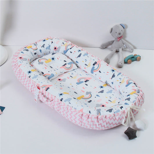 Almohada de Viaje Plegable para Cuna Portátil con Funda Lavable - Image 29