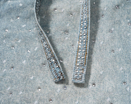 Shorts de Mezclilla con Cinturón Brillante Estilo Ins - Image 22
