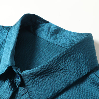 Camisa de Satén Perla con Cuello Invertido Abotonadura Simple - Image 52