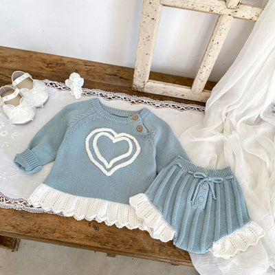 Conjunto de Crochet para Bebé Niña - Blusa Manga Larga y Pantalón Acampanado de Algodón - Image 26
