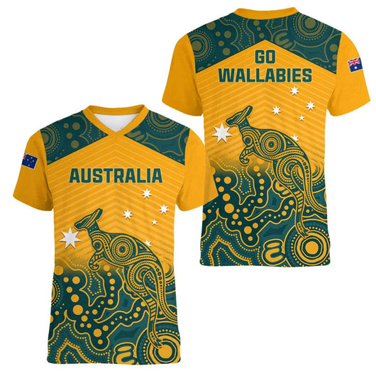 Camiseta Deportiva Infantil con Patrón de Canguro Australiano - Cuello V - Image 19