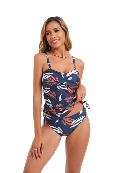 Traje de Baño Dos Piezas con Falda Estampada para Mujer - Image 8