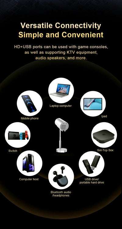Proyector PTZ Inteligente Oculto Android 1080p con Bluetooth - Image 33