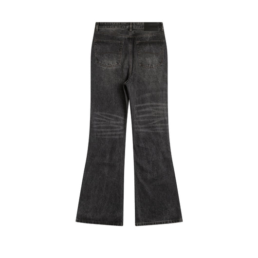 Jeans Negros Delavados Acampanados para Hombre - Image 10