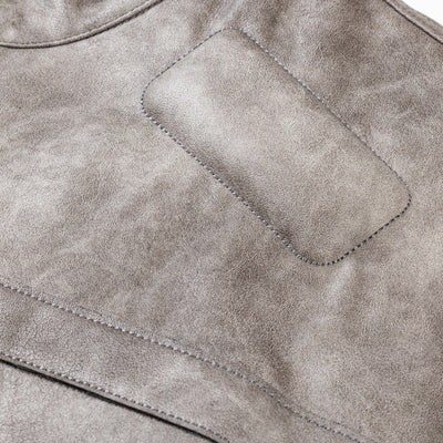 Chaqueta Motociclista de Cuero PU con Efecto Mármol y Cuello Alzado - Image 28