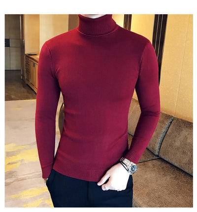 Suéter Cuello Alto Manga Larga Efecto Reductor Color Sólido - Image 11