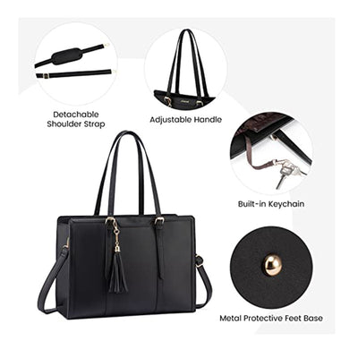 Bolsa de Cuero para Laptop - Maletín Profesional para Mujer - Image 21