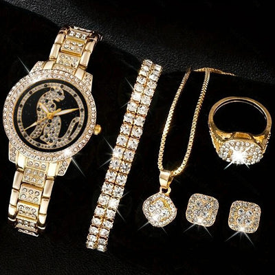 Reloj para Mujer con Diamantes Incrustados - Conjunto Cornucopia - Image 13