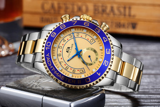 Reloj Automático de Acero Dorado con Esfera Luminosa para Hombre - Image 17