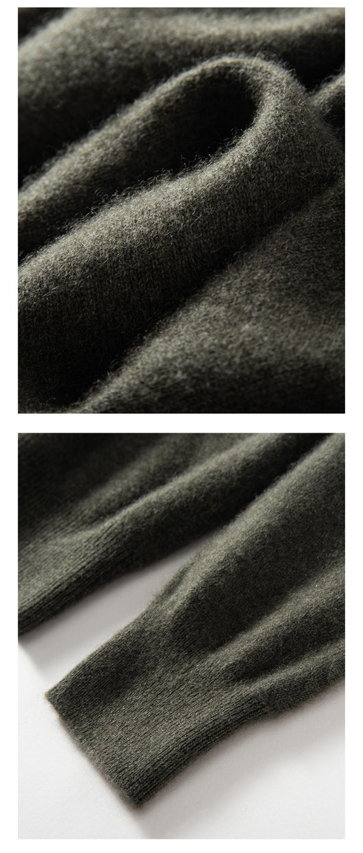 Suéter Minimalista Cuello en V para Hombre - Image 17