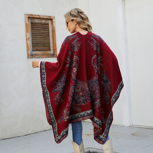 Poncho Cuadros Elegante para Viajes Invierno - Abrigo Cálido y Sofisticado - Image 63