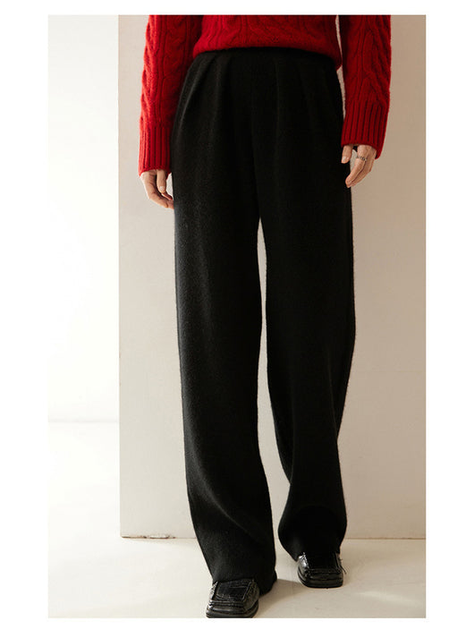 Pantalones Anchos de Cachemira para Mujer Otoño e Invierno - Image 21