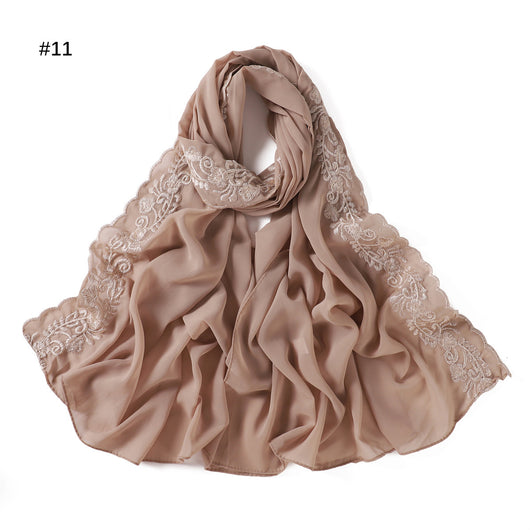 Pañuelo de Gasa Ligero en Colores Sólidos para Mujer - Image 57