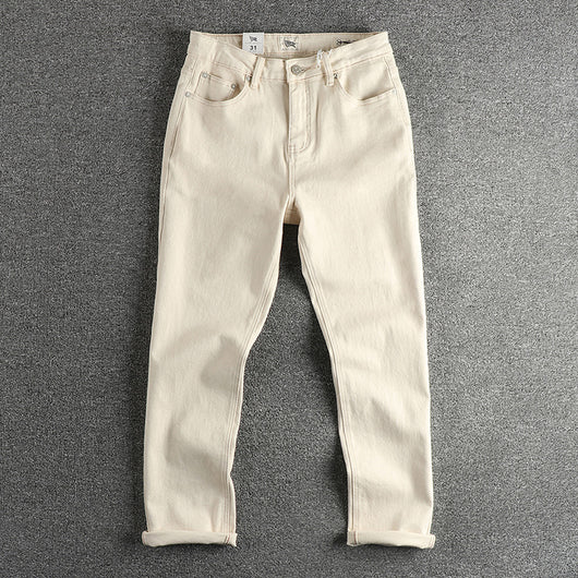 Jeans Vintage Lavado Crudo en Tono Crema - Image 16