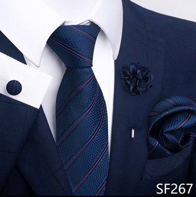 Combo Corbata, Traje y Pañuelo de Bolsillo para Hombre - Juego 8 - Image 66