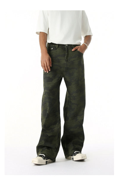 Jeans Rectos Estilo Camuflaje Lavado Clásico - Image 30