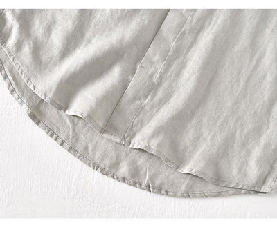 Camisa de Lino Manga Corta para Hombre - Image 14