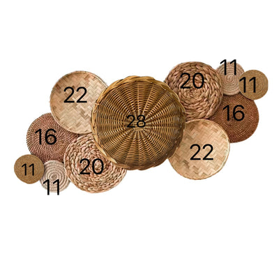 Decoraciones Bohemias Tejidas en Paja - Combinación de Pared Artesanal - Image 22