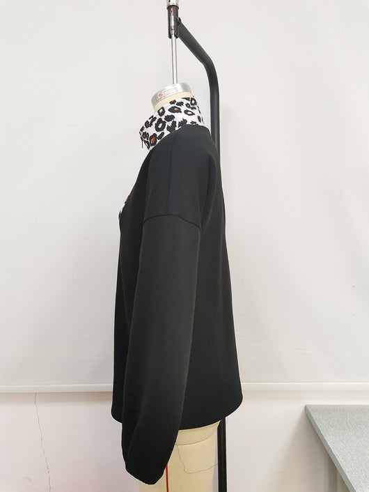 Sudadera Oversize con Estampado de Leopardo y Parches Casuales - Image 18