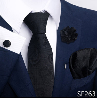 Combo Corbata, Traje y Pañuelo de Bolsillo para Hombre - Juego 8 - Image 70