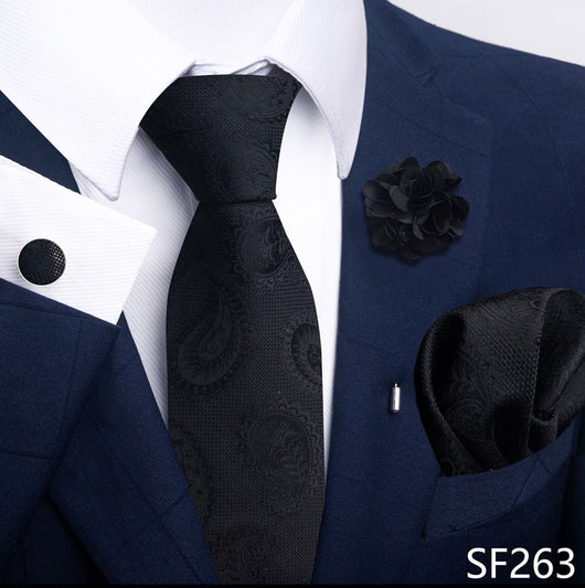 Combo Corbata, Traje y Pañuelo de Bolsillo para Hombre - Juego 8 - Image 70