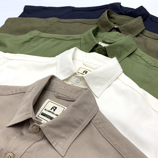 Camisa Retro Japonesa de Lino y Algodón de Manga Corta con Dobladillo Plano - Image 15