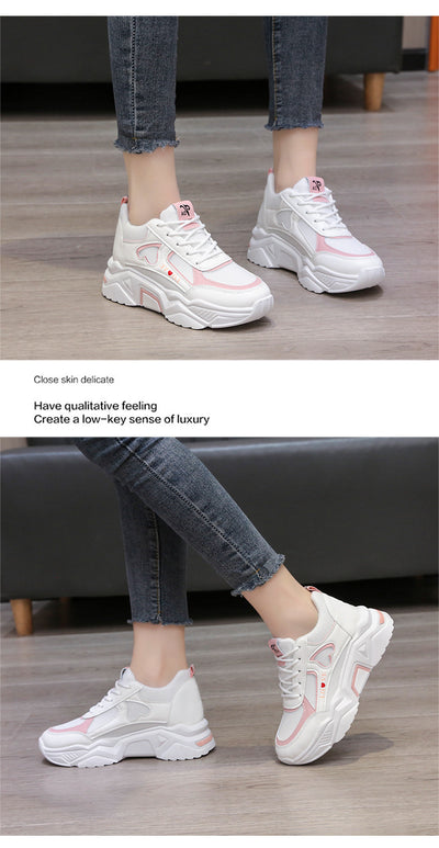 Zapatillas Deportivas Blancas Plataforma Elevadora para Mujer - Image 14