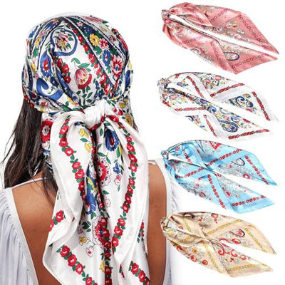 Pañuelo de Seda Estampado Cuadrado - Image 64