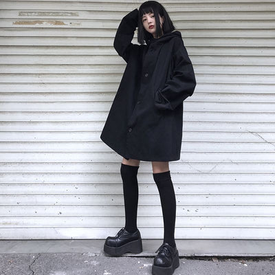 Abrigo Holgado con Capucha para Mujer - Estilo Urbano - Image 9