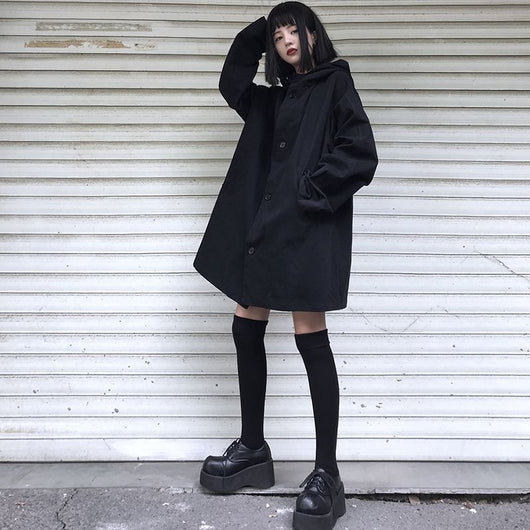 Abrigo Holgado con Capucha para Mujer - Estilo Urbano - Image 9