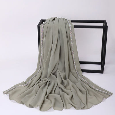 Pañuelo Casual de Chifón Liso para Mujer - Image 37