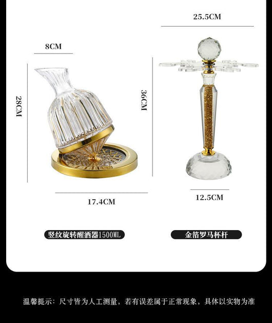 Juego de Copas de Vino Tinto Cristal Dorado Estilo Europeo - Image 13