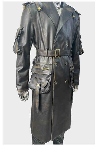Chaqueta de Cuero para Motociclista Talla Grande - Image 16