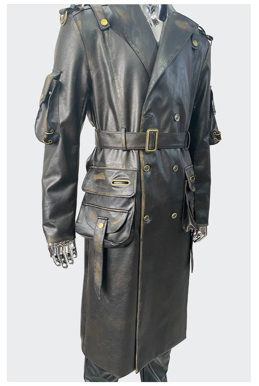 Chaqueta de Cuero para Motociclista Talla Grande - Image 16