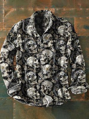 Camisa Retro de Manga Larga para Hombre - Image 64