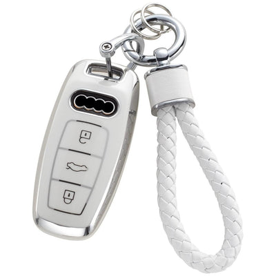 Funda Protectora para Llaves de Auto con Diseño Plateado y Llavero Elegante - Image 16