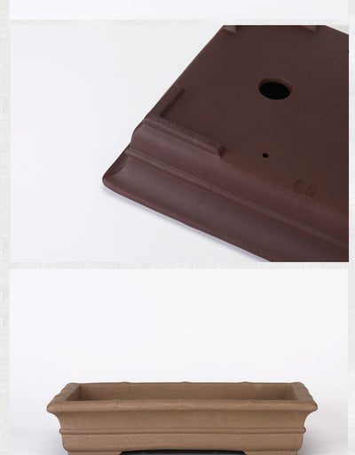 Maceta Rectangular de Cerámica Púrpura Artesanal - Drenaje Óptimo para Plantas - Image 12