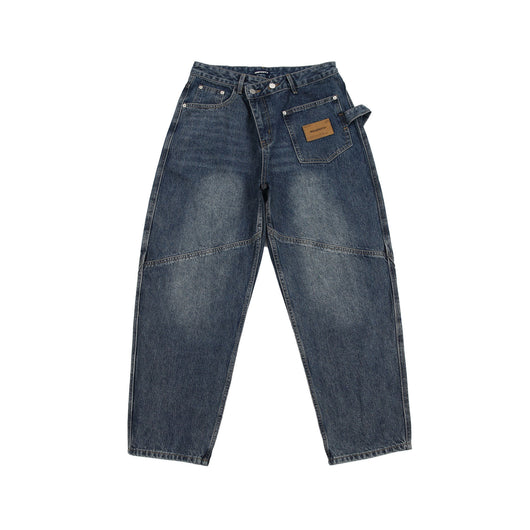 Pantalones Cargo Vaqueros Retro Lavado Pesado con Diseño de Bolsillos Oblicuos - Image 81