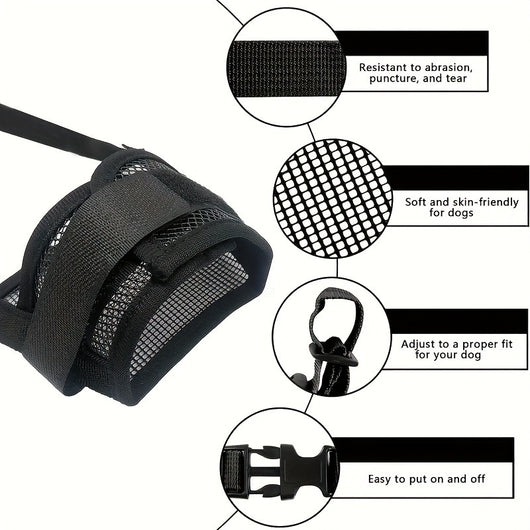 Bozal Ajustable para Perros - Control de Mordidas, Ladridos y Comportamiento - Image 15