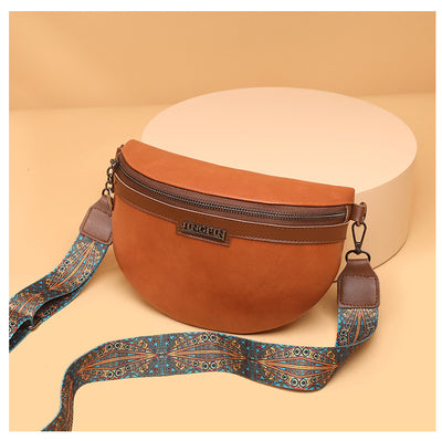 Bolso Bandolera Semilunar con Textura en Pecho para Mujer - Image 12