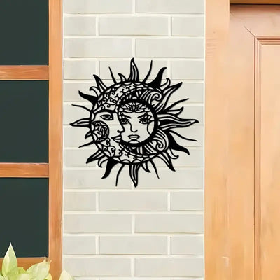 Adorno Metálico Sol y Luna con Diseño Geométrico - Image 11