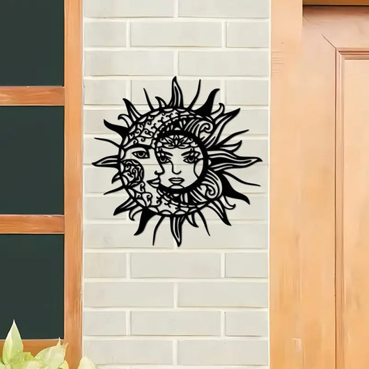 Adorno Metálico Sol y Luna con Diseño Geométrico - Image 11