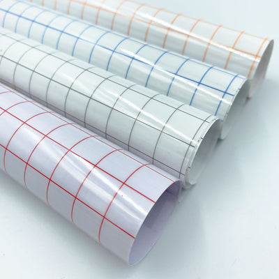 Película de Transferencia Adhesiva Autoadhesiva - Papel Craft Cuadriculado Multicolor Transparente - Image 22