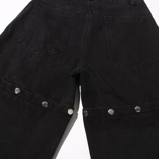 Jeans Talle Alto Irregular con Botones Desmontables - Image 22