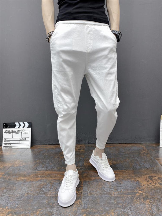 Pantalones Harem Tobilleros Ajustados de Cintura Elástica - Image 21