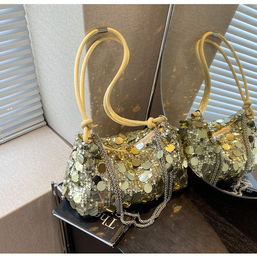 Bolso Bandolera Mujer con Cadena y Lentejuelas Brillantes - Image 73