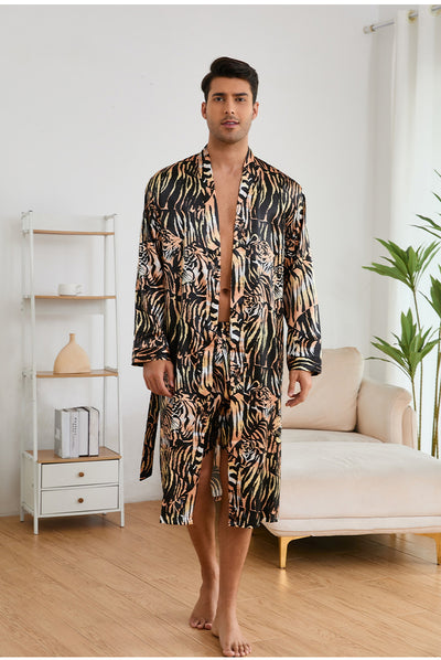 Pijama Bata de Seda Helada para Hombre - Conjunto Homewear Premium - Image 11