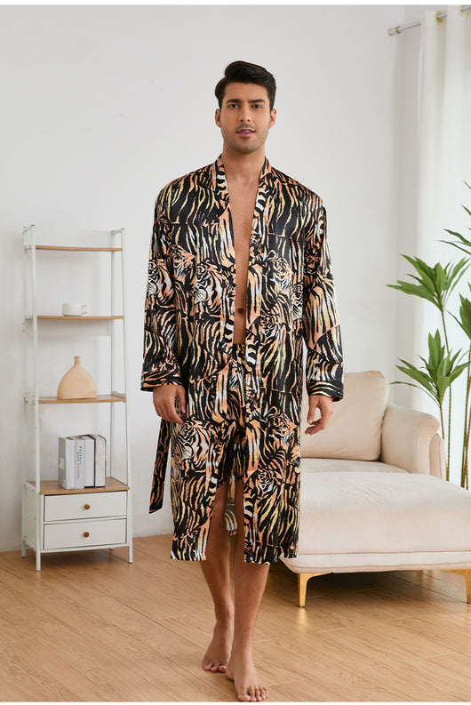 Pijama Bata de Seda Helada para Hombre - Conjunto Homewear Premium - Image 11